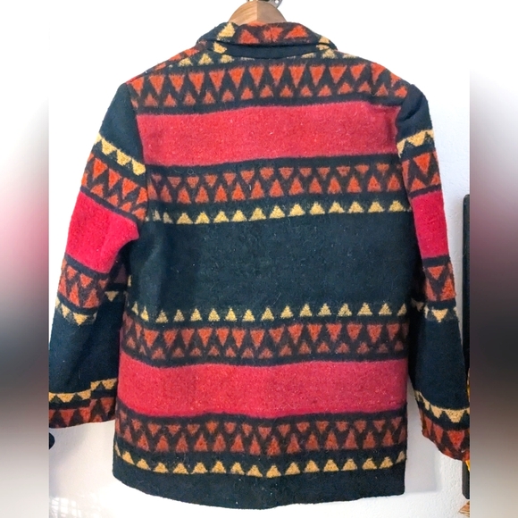 David Paul New York Oversized Women's Medium Aztec Wool Blend Blazer - Picture 3 of 7